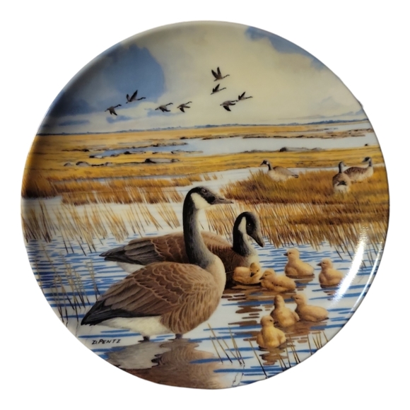 Vtg 87 The Family Donald Pentz 4th Wings Upon the Wind Canadian Geese Plate - Picture 1 of 3
